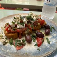 Traditional Cretan Ntakos  at Karma in Santorini