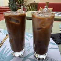 Coconut mochas  at Karma in Santorini