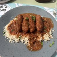 Vegan SMYRNI STYLE SOUTZOUKAKIA  at Karma in Santorini