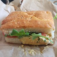 Vegan2 curried tofu sandwich at Influx Cafe - Little Italy in San Diego