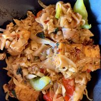 Vegan Pad Kee Mao with tofu and veggies at Soi 30th in San Diego