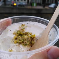 Halawa pistachio ice cream at The Lebanese Sajeria in Amsterdam