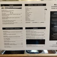 Menu at Alma the Chimney Cake Factory in Paris