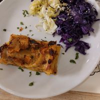 Not really a lasagnya  but good at Estravagario in Bologna