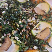 Pizza Xochimilco, si la pides sin queso. at Ecos del Mundo in Mexico City