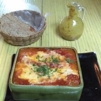 Lasagna at Ecos del Mundo in Mexico City