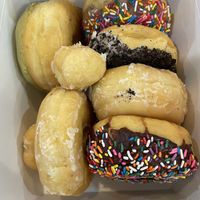 Half dozen with two free munchkins   at Vegan Bistro in San Jose