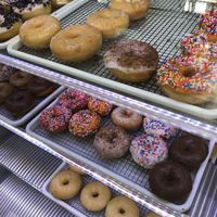 cake and raised donuts. too candy-coated at Vegan Bistro in San Jose