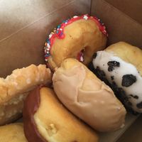 half dozen specialty donuts! at Vegan Bistro in San Jose