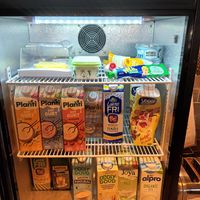 The vegan and lactose free fridge at Scandic Triangeln in Malmo