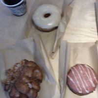 Some of the vegan donuts  at Donut Monster in Hamilton