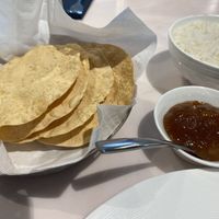Poppadoms and mango chutney   at Priya in Greymouth