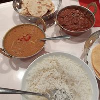 Mushroom masala and tharka dal with roti at Priya in Greymouth
