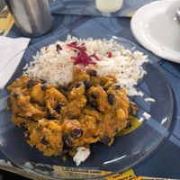 Plantain and black bean curry at Yaku in Samaipata