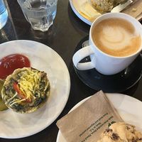 Vegan pot pie, oat milk latte, vegan gf cookie, vegan cheese scone  at Willi's Kitchen in Wellington