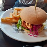 Vegan chicken burger at Willi's Kitchen in Wellington