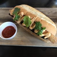 Tofu and tempeh baguette  at Willi's Kitchen in Wellington