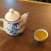 Pot of jasmine tea at Kimchi House in Jasper