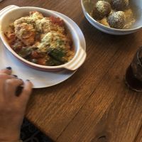 Tasty, there were 4 rice balls but I ate one at Pino's in Islington
