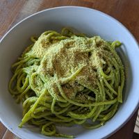 Creamed zucchini pasta at Pino's in Islington