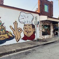 Urban Italian street art  at Pino's in Islington