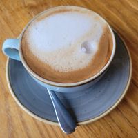 Oat Flat White #Veganuary at Fron Goch Garden Centre in Caernarfon