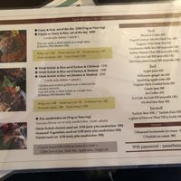 English menu (Oct. 1, 2019) at Pazar Bazar in Hokkaido