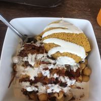 Koshary bowl with kofta  at Koshary Corner in Clarksville