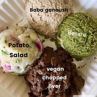 Dip sampler (SOS-free) at Koshary Corner in Clarksville