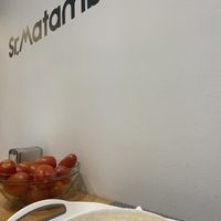 Vegan covido (sorry I didn’t focus the picture on the soup because I wanted the restaurant name in here too)  at Sr. Matambre in Madrid