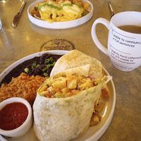 Breakfast burrito & benedict at Breakfast Republic - North Park in San Diego