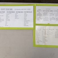 Sandwich menus at Willow's Bagels in Burlington