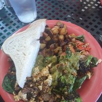 the vegan scramble at The Friendly Toast in Burlington