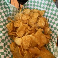 Kettle chips with house made mustard sauce at Voyageur Brewing in Grand Marais