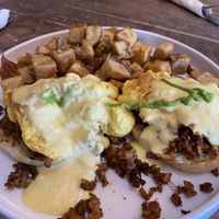 Yummy vegan Benedict   at Breakfast Republic - Ocean Beach in San Diego
