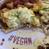 Cute vegan plates!  at Breakfast Republic - Ocean Beach in San Diego