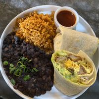 Vegan breakfast burrito  at Breakfast Republic - Ocean Beach in San Diego