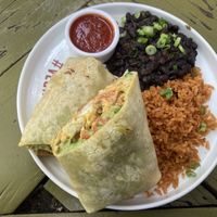 The vegan breakfast burrito! at Breakfast Republic - East Village in San Diego