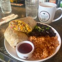 Breakfast vegan burrito at Breakfast Republic - East Village in San Diego