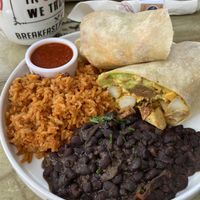 Vegan breakfast burrito  at Breakfast Republic - East Village in San Diego