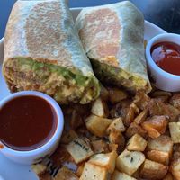 Vegan breakfast burrito  at Breakfast Republic in Encinitas
