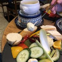 Vegan cheese fondue  at Gusto-040 in Eindhoven