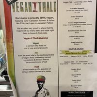 Menu  at Vegan. I .Thali & Shola Food Mart in Toronto