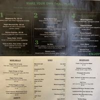 Menu at Vegan. I .Thali & Shola Food Mart in Toronto