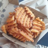Waffle fries at Two Kings Burgers  in Warrnambool