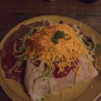 Vegan burrito with plenty of vegan cheese at Pepe's in Newmarket