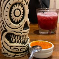 Drinks came in interesting glasses. Extra Hot sauce available for $3 extra.  at Pepe's in Newmarket
