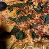 Custom personal vegan pizza  at Julien's in Millbrook