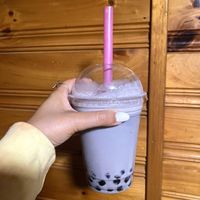 Taro bubble tea  at Julien's in Millbrook