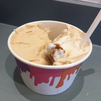 Left: speculoos (lotus) and right: sea salt and peanut at Boho Gelato - Ship St in Brighton